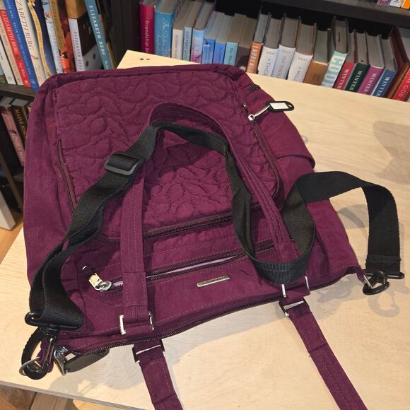 Travelon Exclusive Edition RFID quilted tote/shoulder bag burgundy - Picture 6 of 9